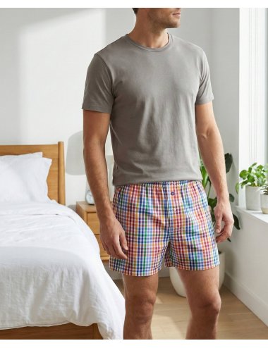 Men’s Funk check pattern Boxer 100% Cotton | Giulio