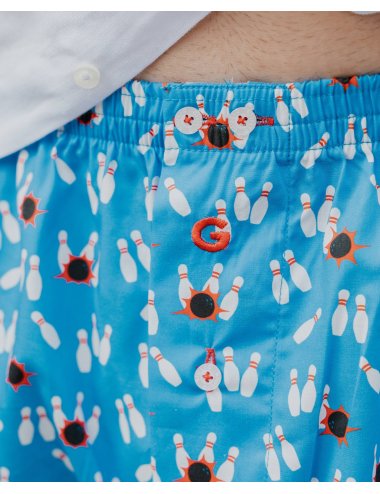 Men’s Bowling100% Cotton Woven Boxer | Giulio