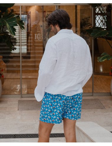 Men’s Bowling100% Cotton Woven Boxer | Giulio