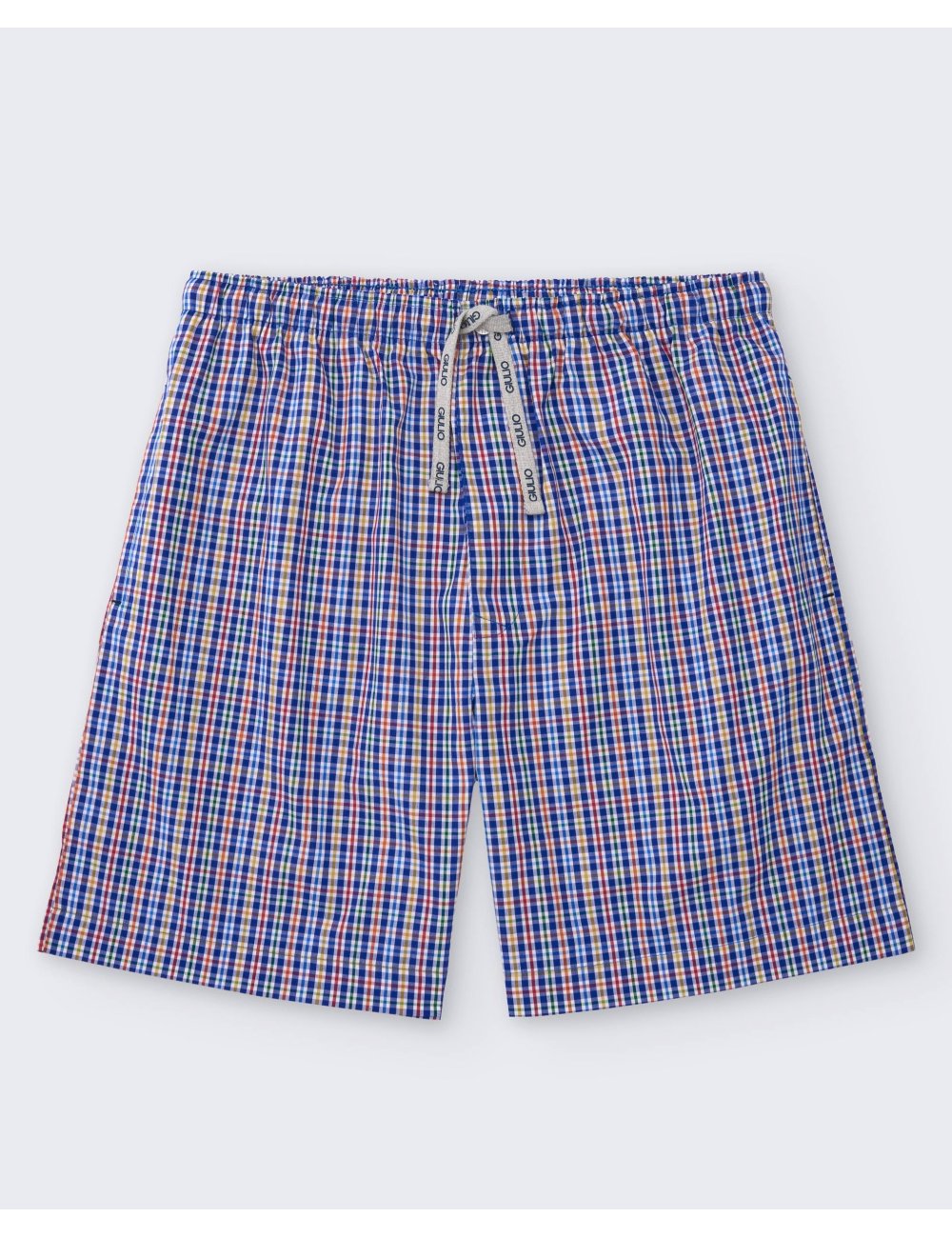 Pantalón corto de pijama de hombre de cuadros multicolor Blues | Giulio