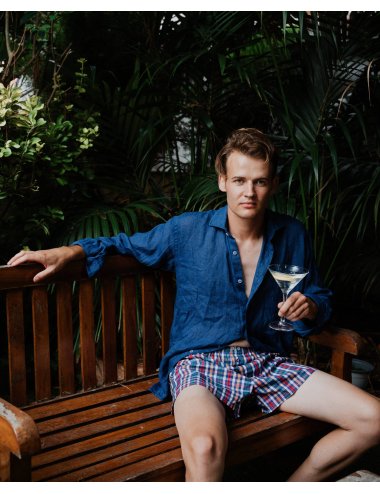 Men’s Baluard check pattern Boxer 100% Cotton | Giulio