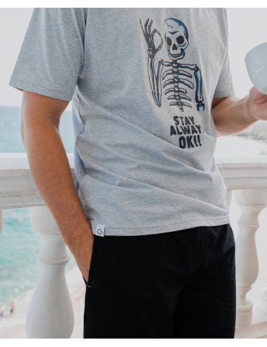 Men’s Short Printed Pajama Set | Knit Summer Sleepwear | Giulio