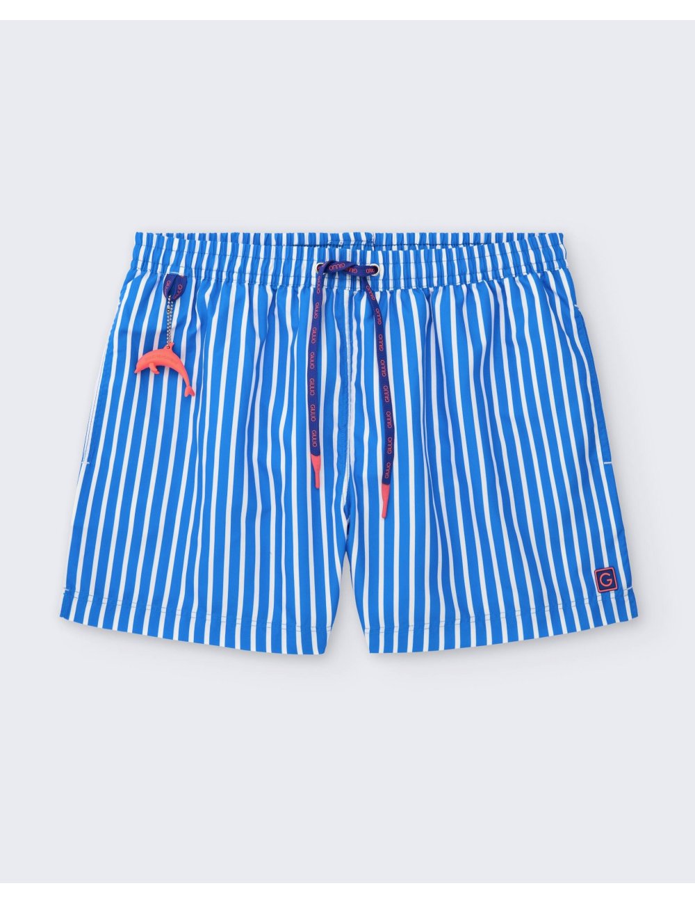 Triton Men’s Polyester Swimsuit with Stripes and Side Pockets | Giulio