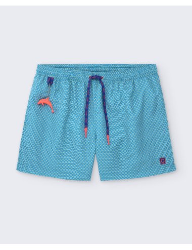 Bañador Hombre de Poliéster con Estampado Geométrico Electro| Giulio