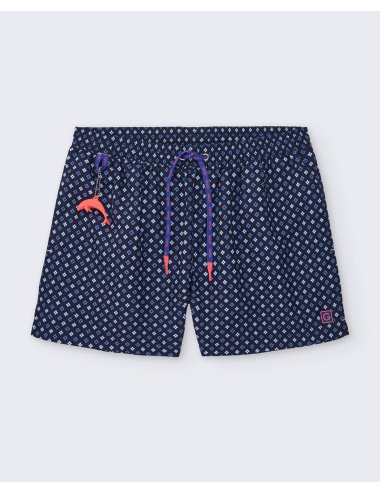 Brindisi Men’s Polyester Swimsuit with Geometric Print | Giulio