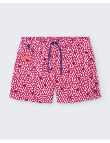 Bañador Hombre Poliéster Rosa con Estampado de Cactus | Trap| Giulio
