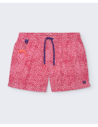 Bañador Hombre Nylon Estampado Flores Rojo Rock | Secado Rápido | Giulio