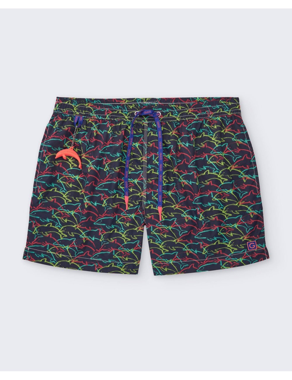 Men’s White Flower Print Doplhin Swimsuit | Ultra Fast Dry  | Giulio