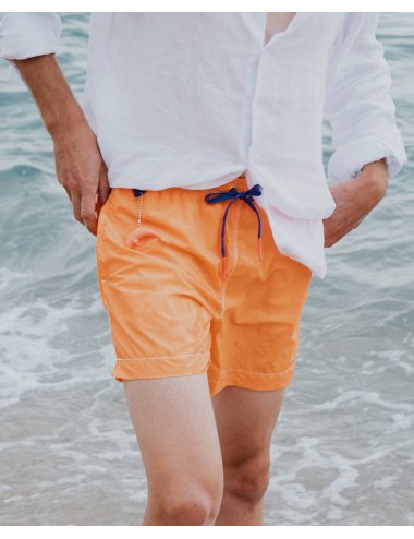 Men’s Orange Swimsuit – Quick Dry Nylon | Giulio