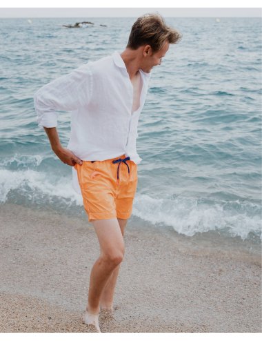 Bañador Hombre Nylon Color Naranja Monaco | Secado Rápido | Giulio